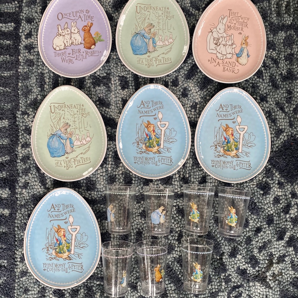 Pottery Barn kids plates and cups